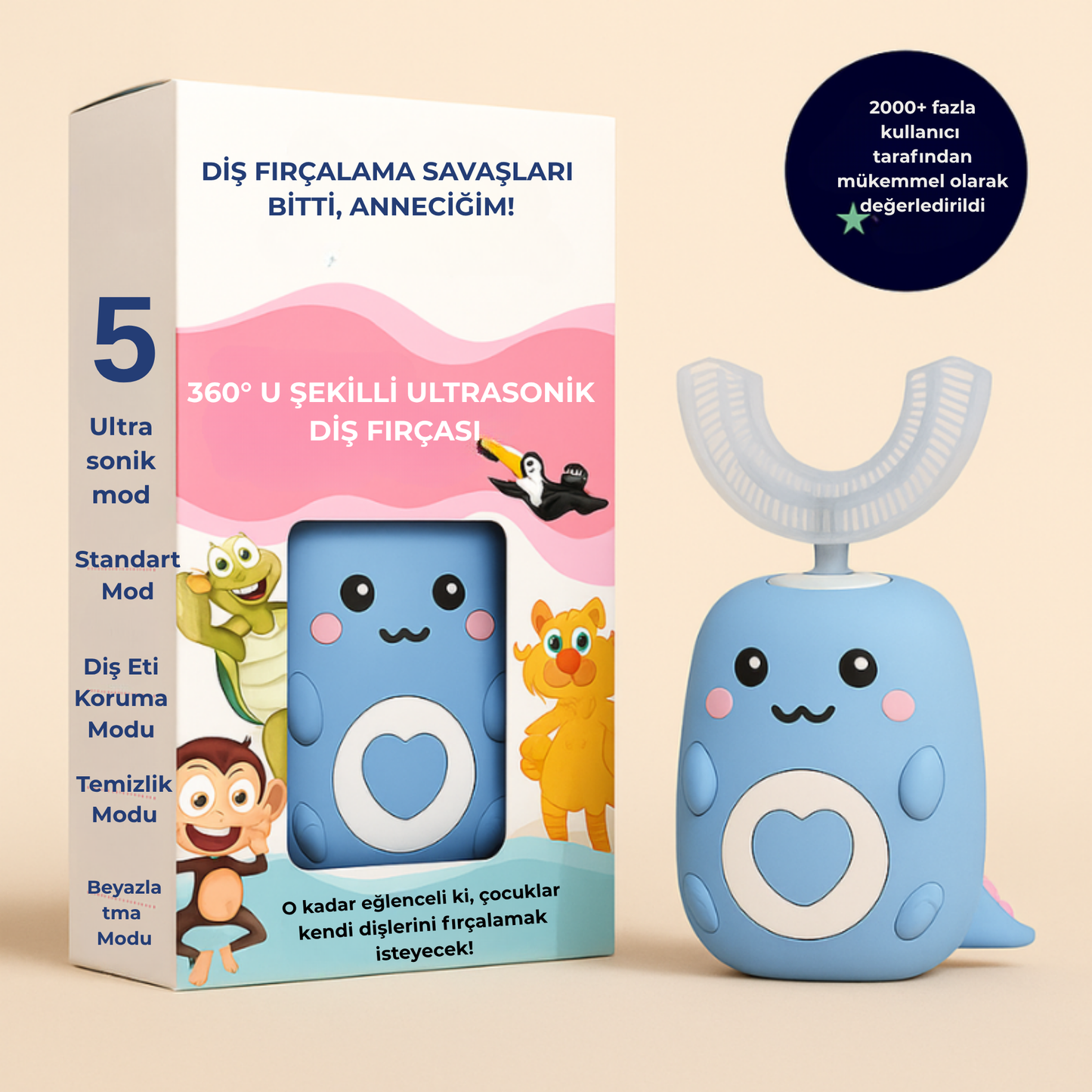 🦷 Toothi™ U Şekilli 360º Ultrasonik Diş Fırçası