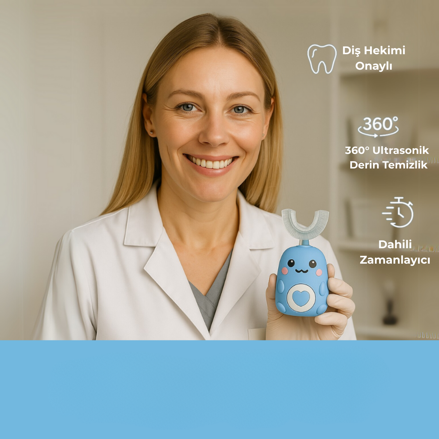 🦷 Toothi™ U Şekilli 360º Ultrasonik Diş Fırçası